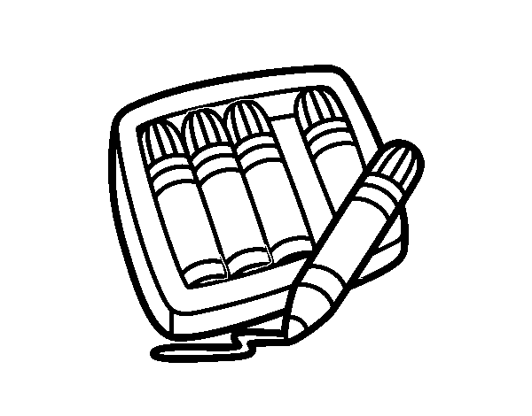 5 markers coloring page - Coloringcrew.com
