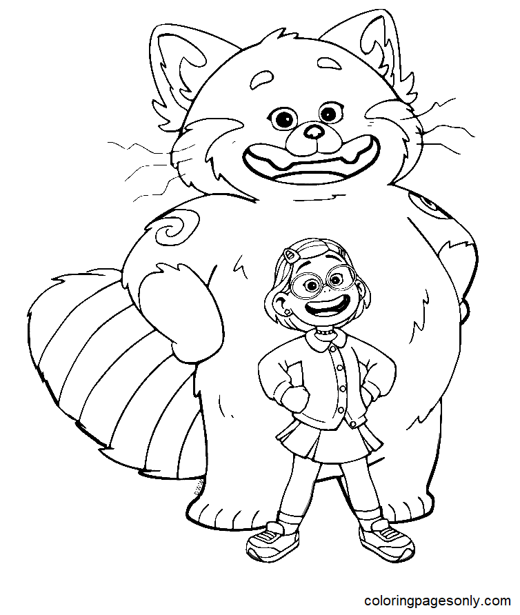 Turning Red Panda Mei Lee Coloring Pages - Turning Red Coloring Pages - Coloring  Pages For Kids And Adults