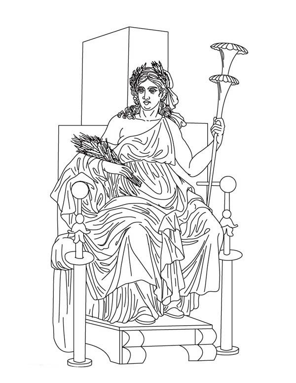 Demeter from Greek Gods and Goddesses Coloring Page - NetArt | Greek gods  and goddesses, Greek gods, Greek mythology art