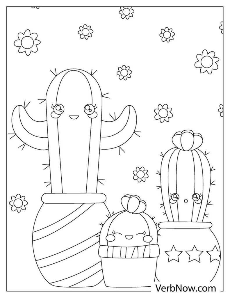 Free CACTUS Coloring Pages & Book for Download (Printable PDF) - VerbNow