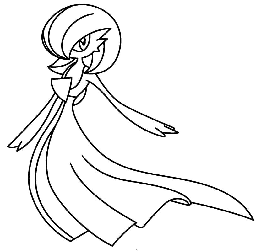 Gardevoir Pokemon Coloring Page - Free Printable Coloring Pages for Kids