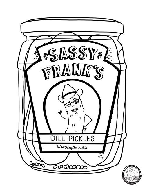 Pickle Jar Coloring Page | Adventure, Coloring books, Color