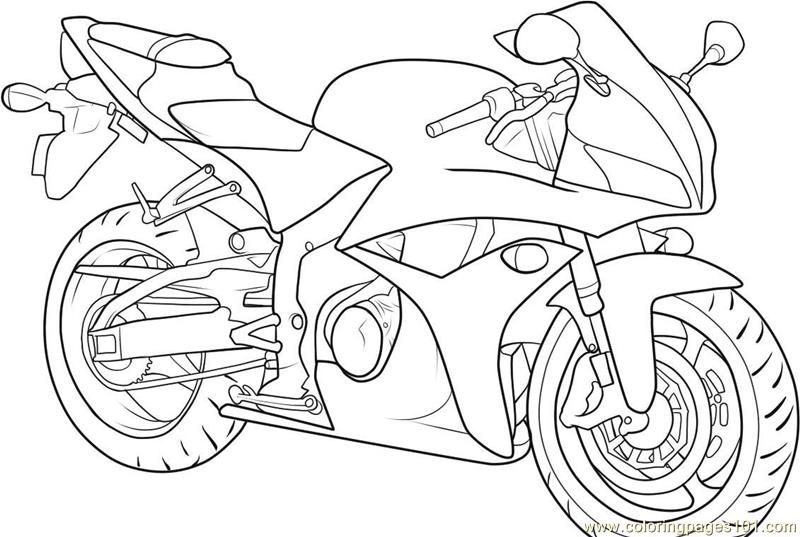 Motorbike Coloring Page for Kids - Free Bikes Printable Coloring Pages  Online for Kids - ColoringPages101.com | Coloring Pages for Kids