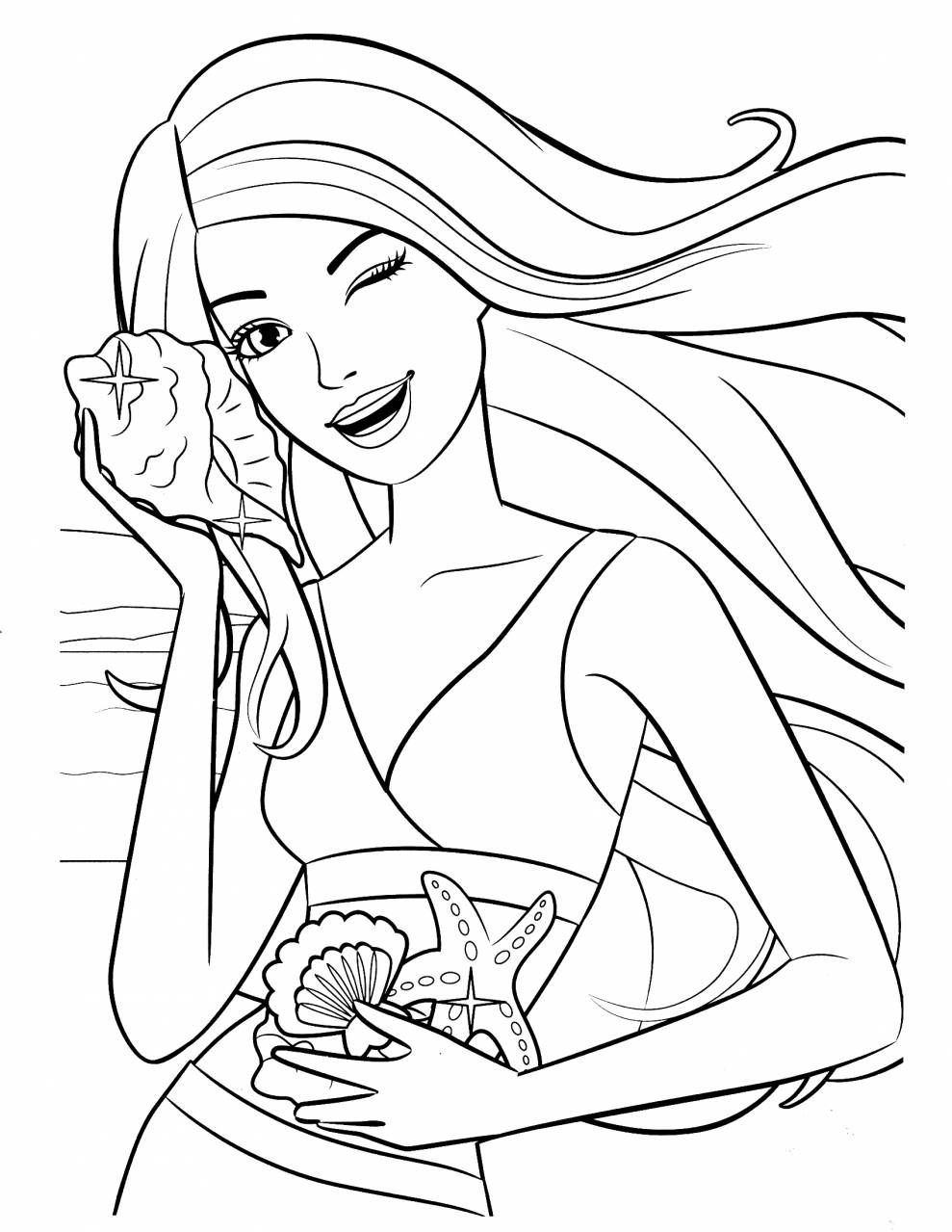 Barbie doll coloring pages – Free coloring pages