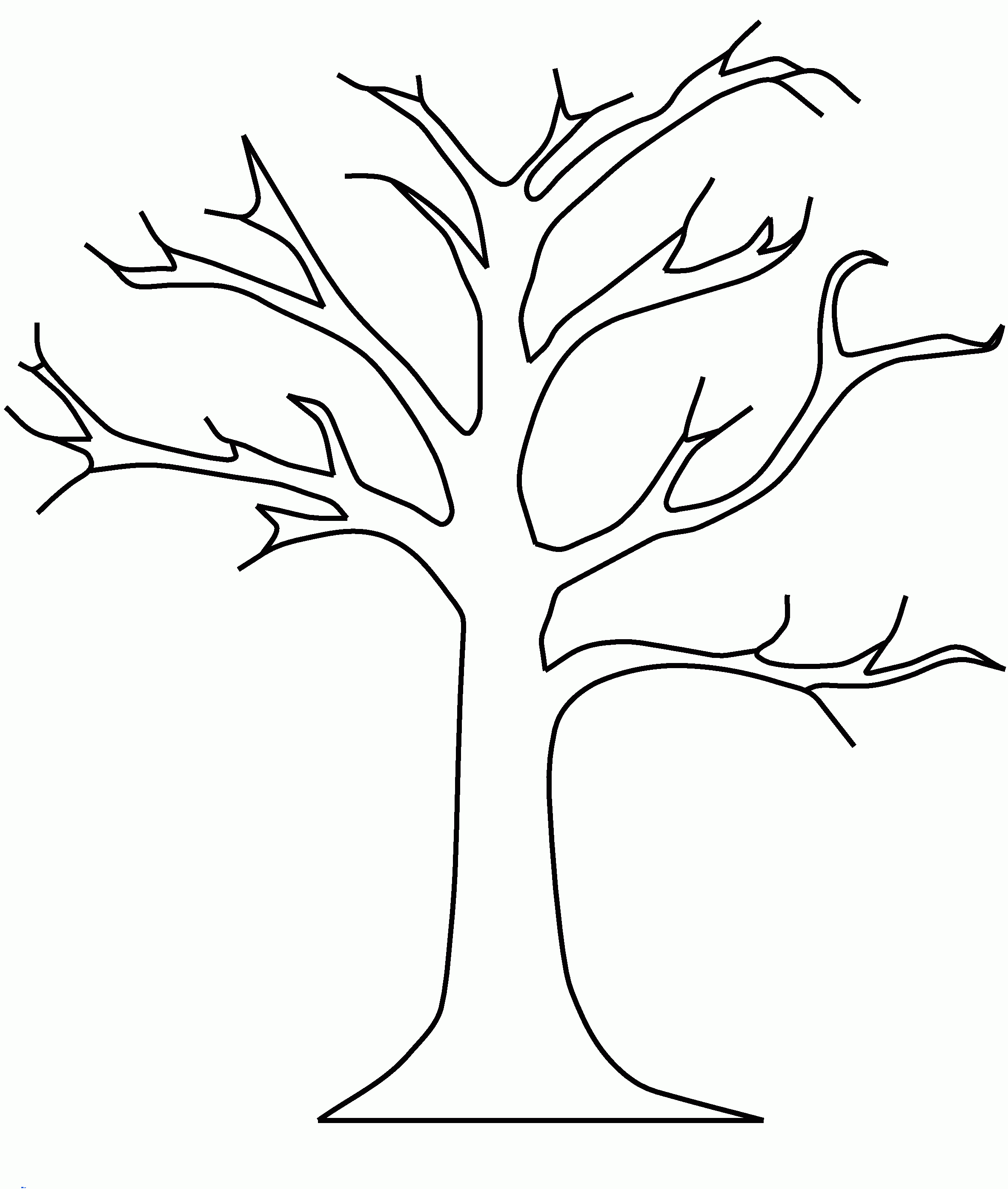 Bare Fall Tree  Coloring  Page Coloring  Home