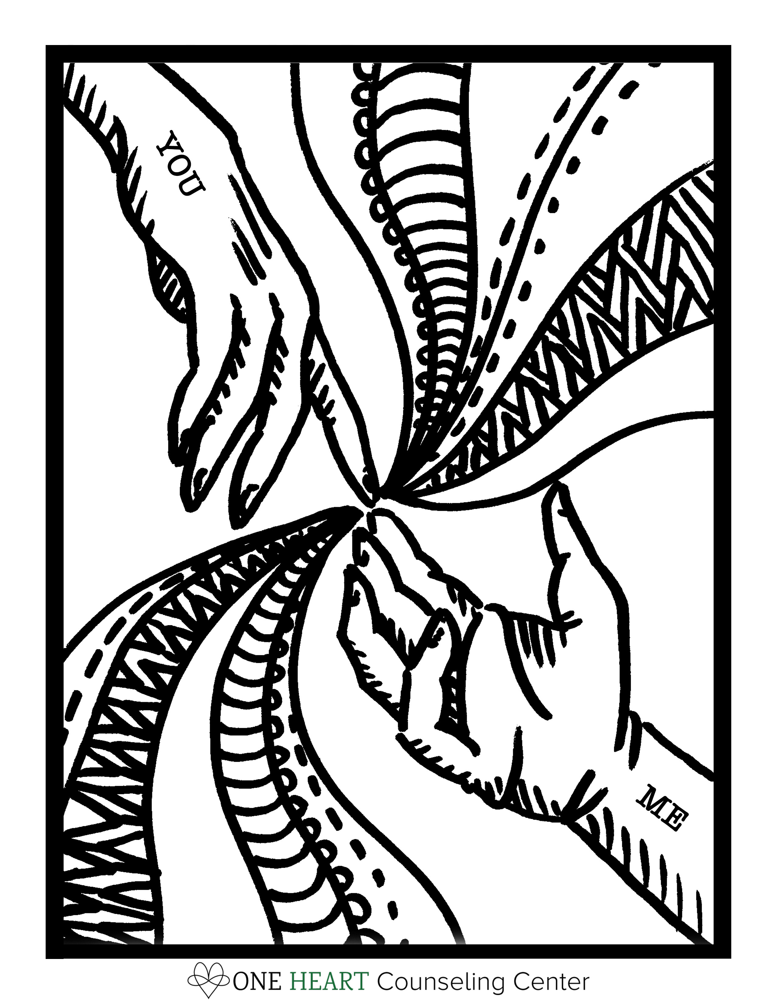 Free Art Therapy Coloring Pages for Helping Professionals - One Heart  Counseling Center
