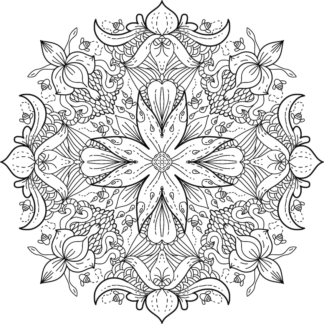 Wildflower Meadow Coloring Page
