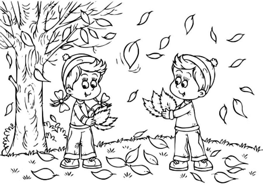 autumn season colouring pages - Clip Art Library