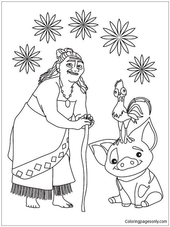 Pua Pig From Moana Coloring Pages Coloringpagesonly Com Coloring Home