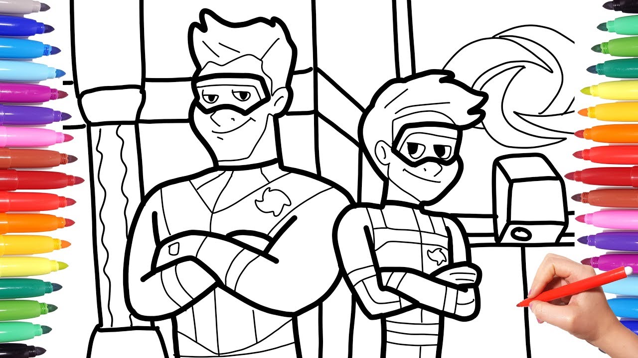 The Adventures of Kid Danger | Kid Danger & Captain Man | Coloring Pages  for Kids | How to Draw - YouTube