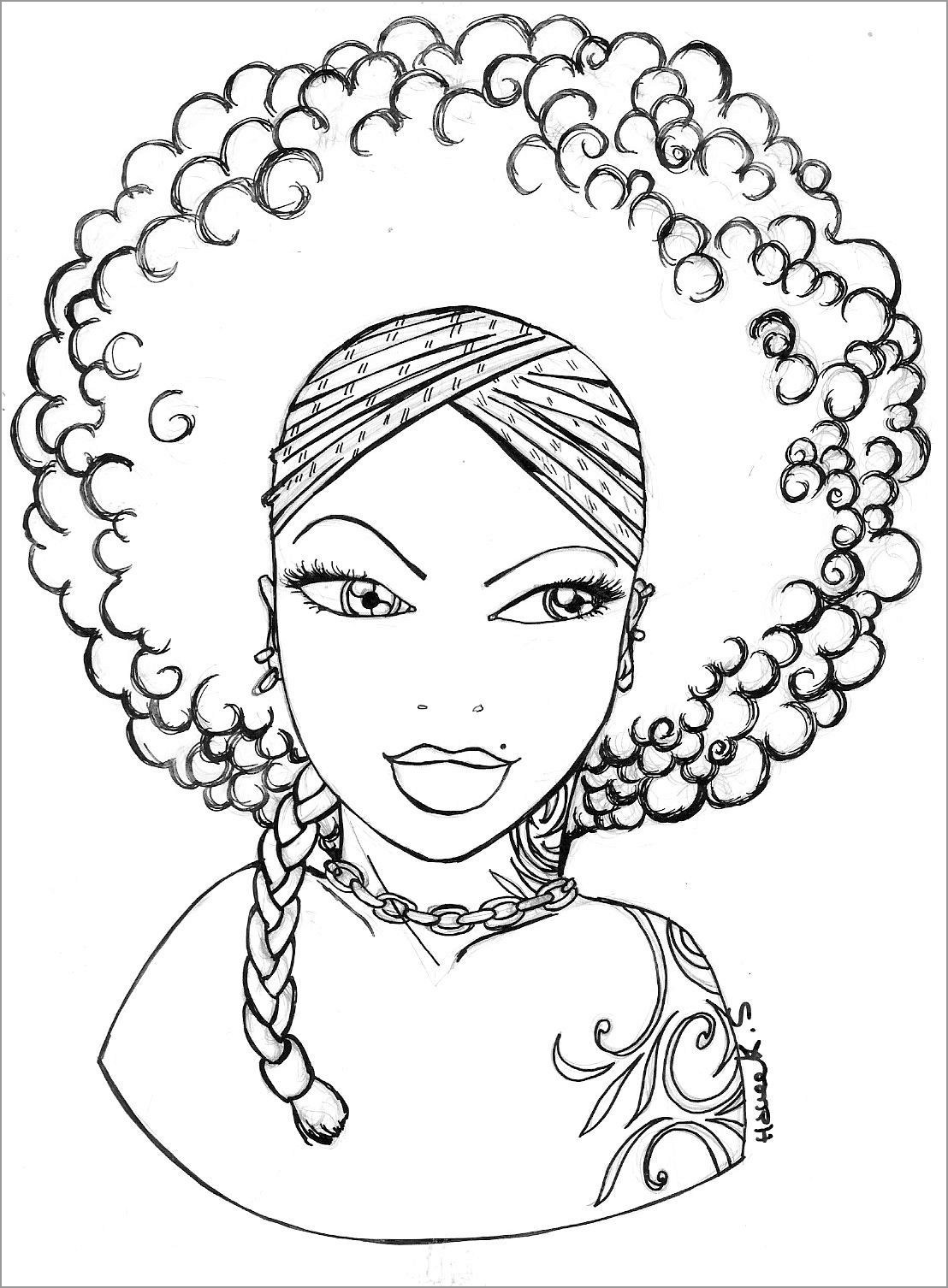 Coloring Pages : Afro Hair Coloring Pages Coloringbay Black Girl Image 55 Black  Girl Coloring Pages Image Inspirations ~ Off-The Wall ATL