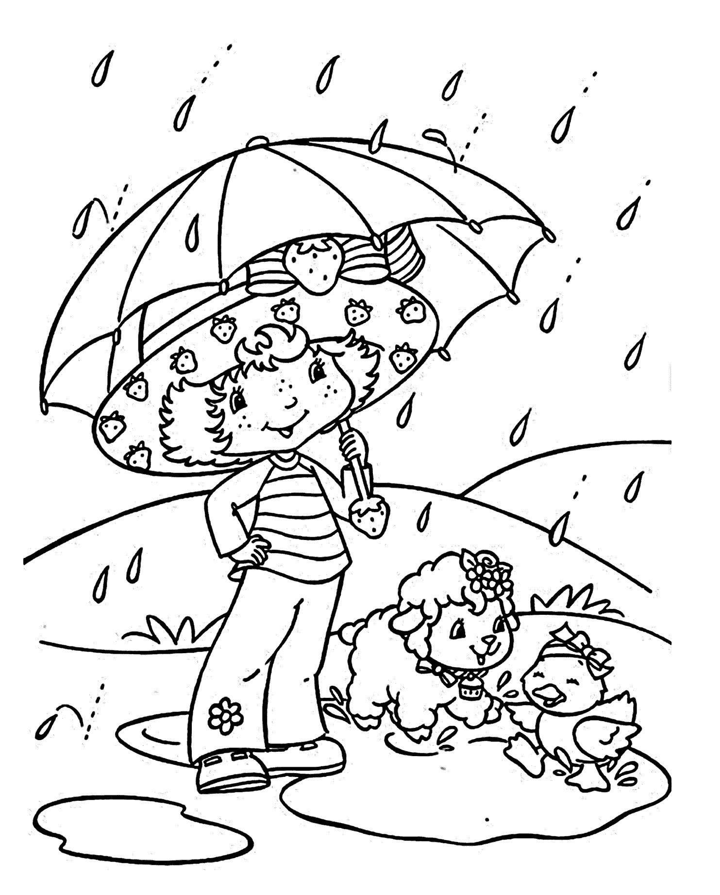 Rainy Day Coloring Pages April Showers For Toddlers Rain Preschoolers Free  Printable Raindrops – Approachingtheelephant