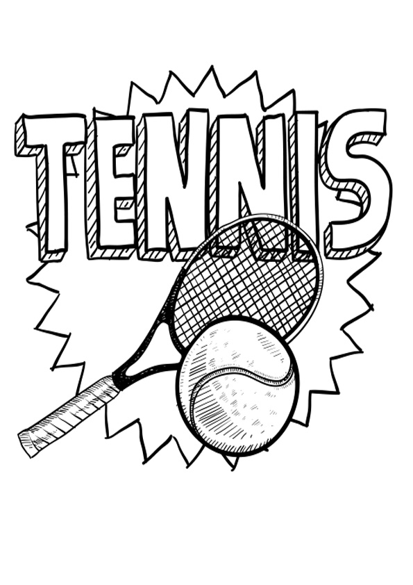 Coloring Pages | Tennis Coloring Page