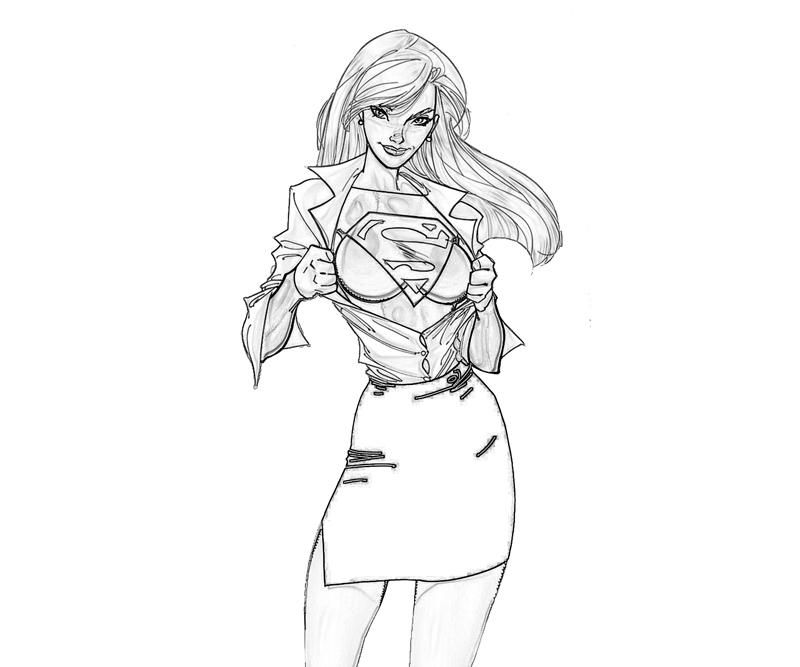 Super Girl - Coloring Pages for Kids and for Adults