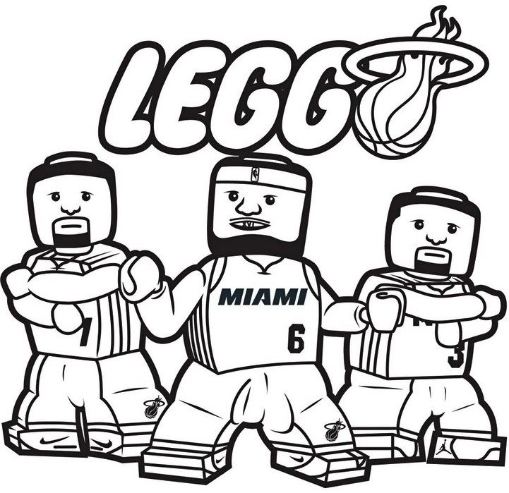 NBA Coloring Page - Hi coloring lovers!. Thanks for coming  coloringpagesfortoddlers.com. Most of us hav… | Lego coloring pages, Lego  coloring, Sports coloring pages