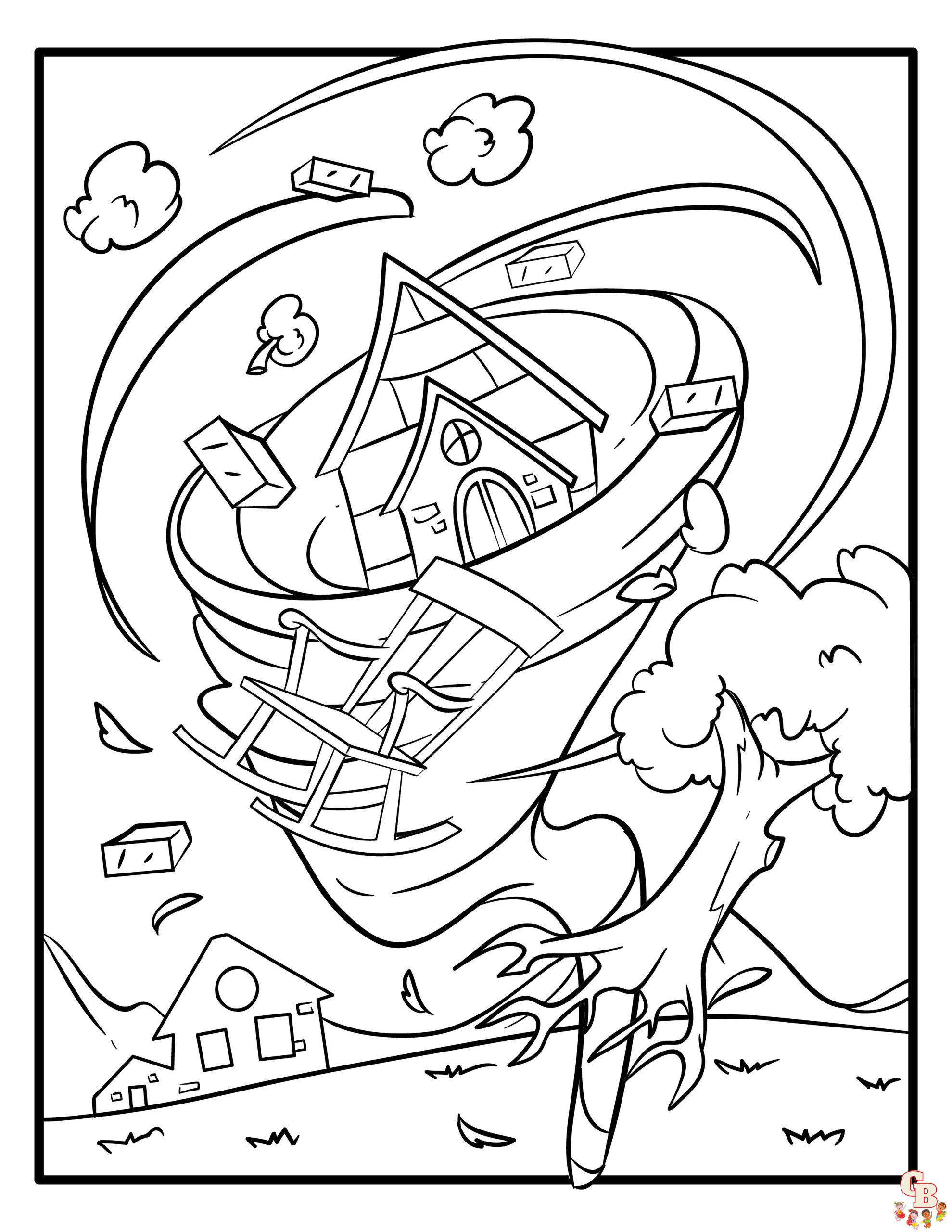 Get Creative with Tornado Coloring Pages: Free Printable Sheets