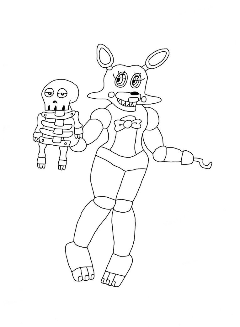 fnaf foxy and mangle coloring pages