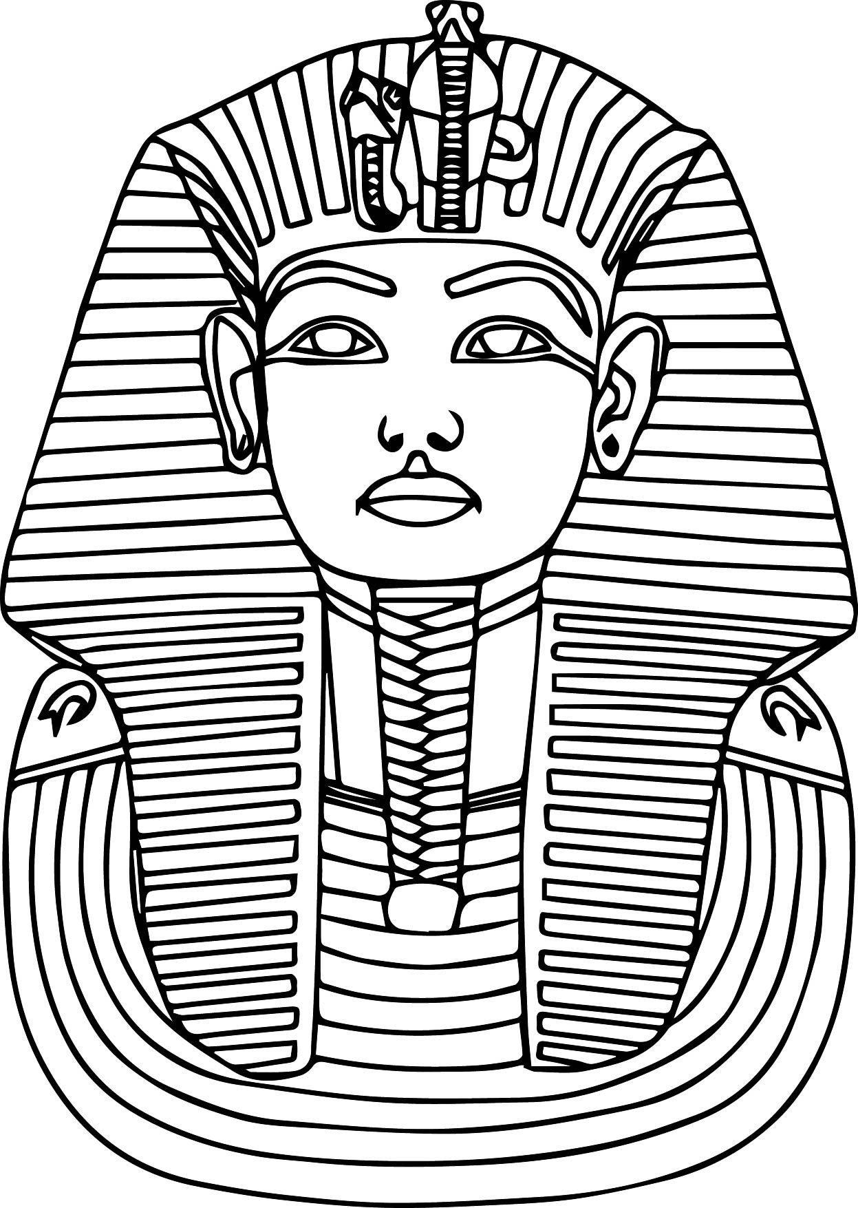 coloring page: Statue Of Queen Nefertiti Ancient Coloring ...