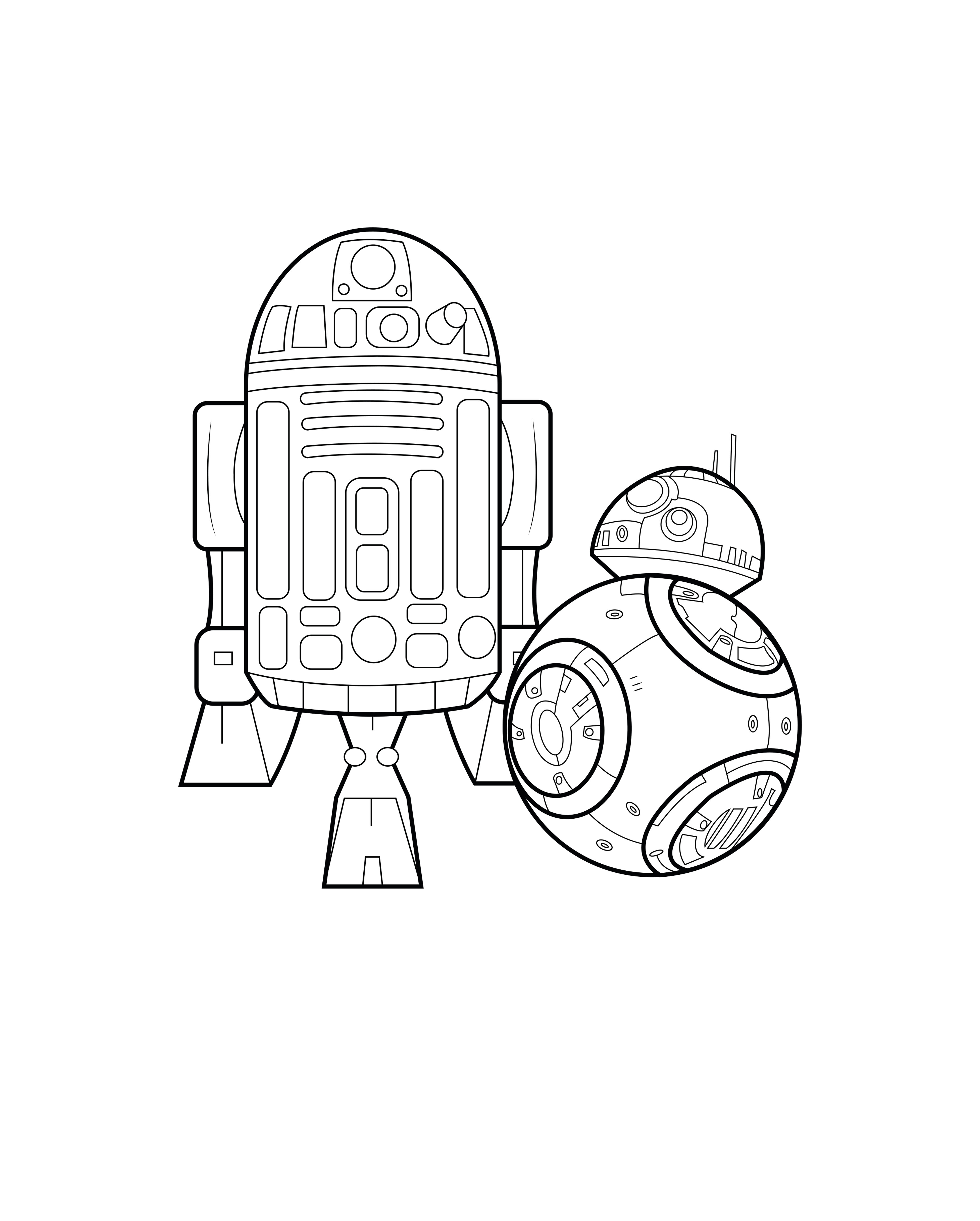 Bb8 r2d2 by allan - Movies Adult Coloring Pages