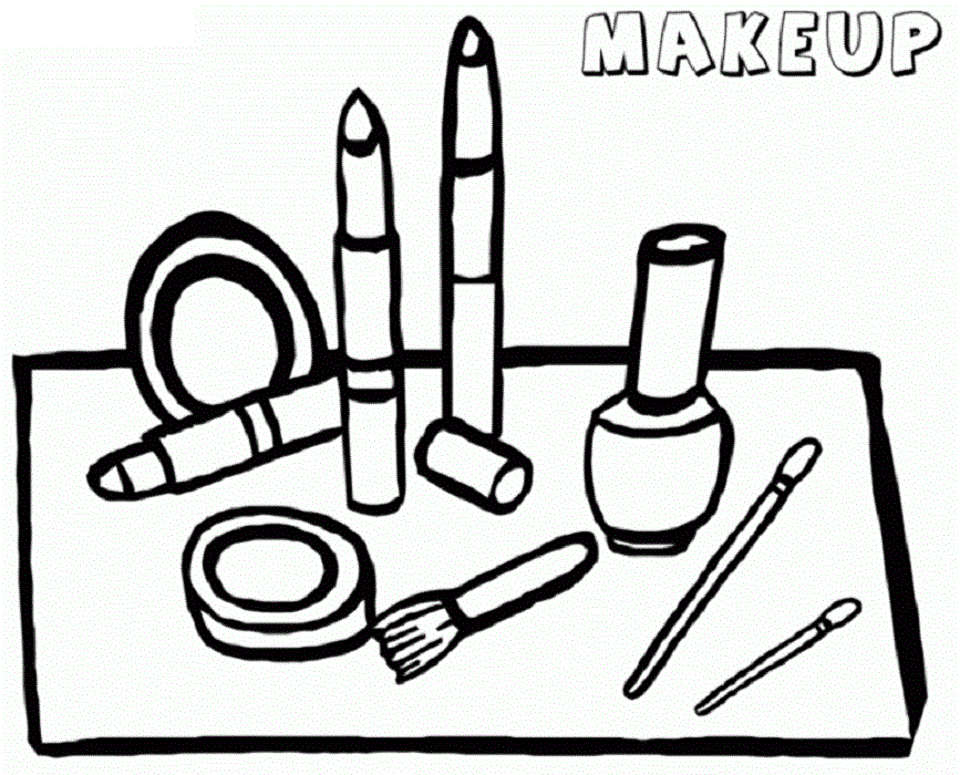 Make-up Coloring Pages | Printable Shelter