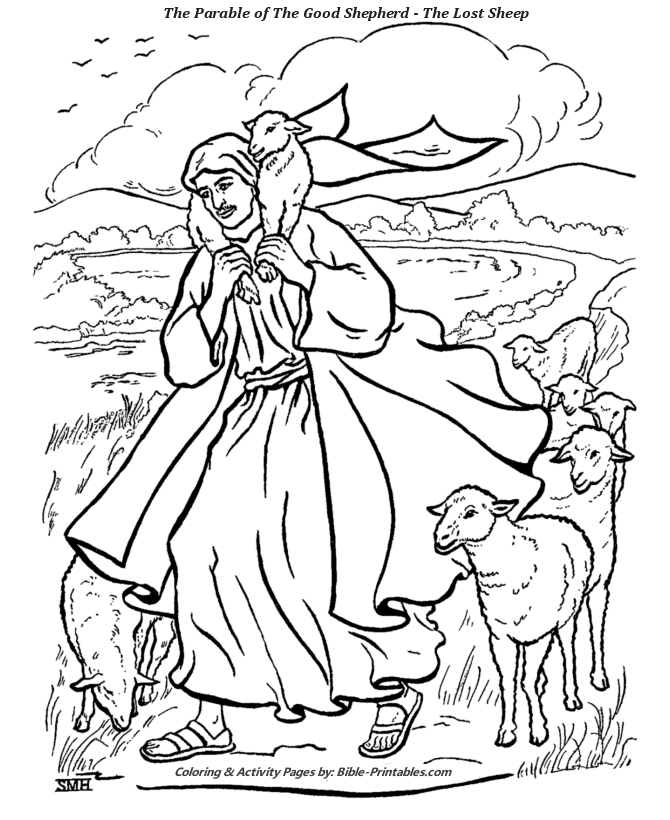 Shepherds Coloring Pages - Coloring Home
