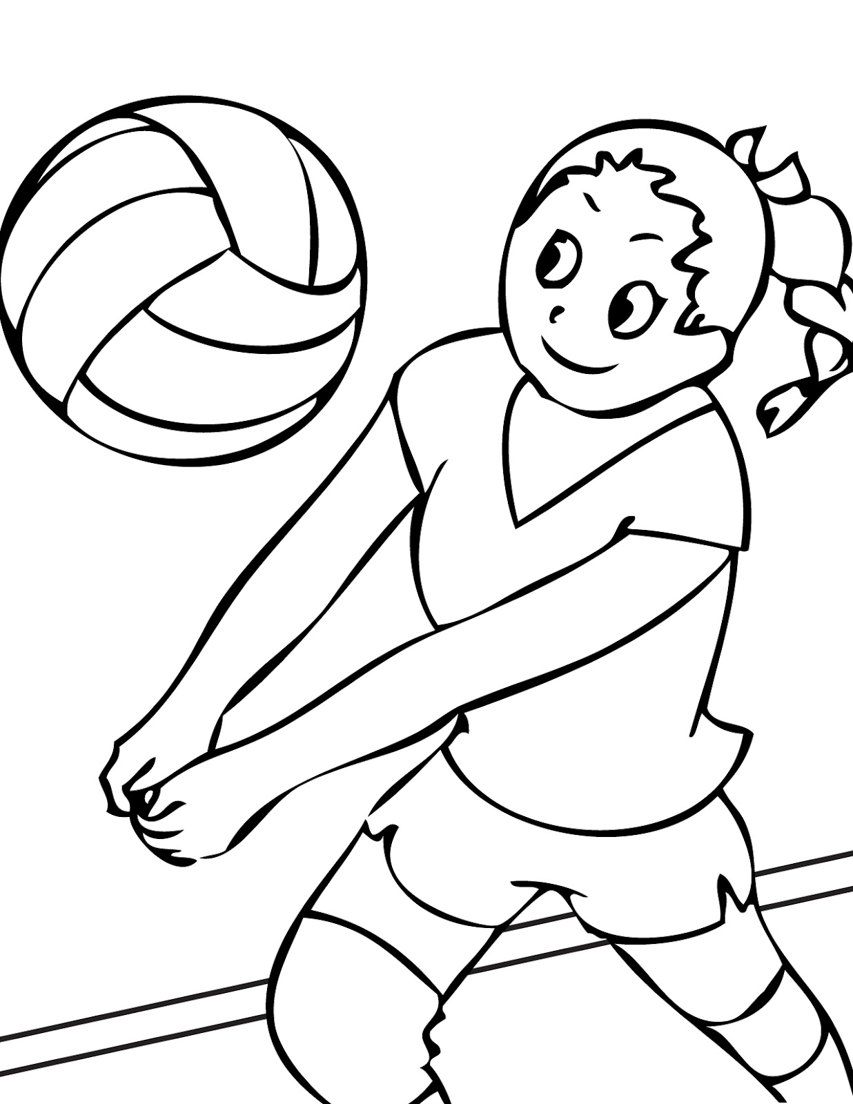 coloring ~ Coloring Volleyball Pages Librarians Plan Ahead ...