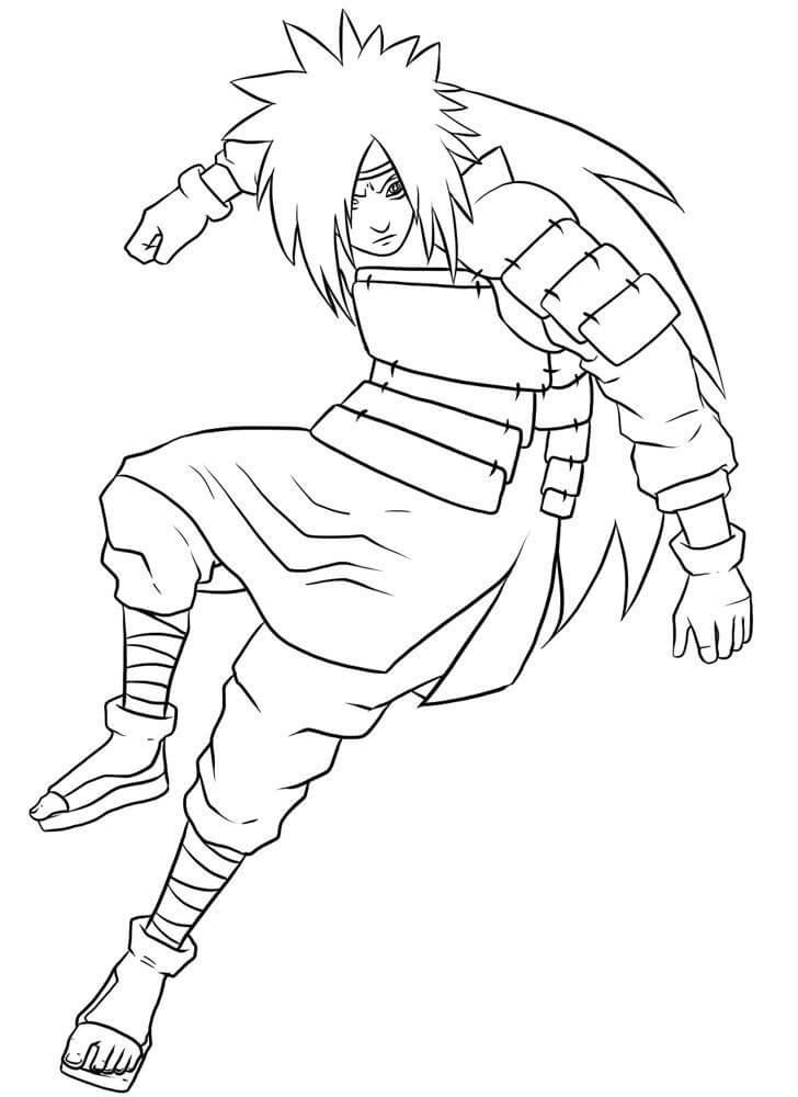 madara is moving Coloring Page - Anime Coloring Pages