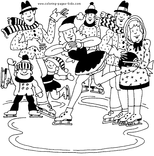 Ice skating color page - Coloring pages for kids - Sports coloring pages -  printable coloring pages - sport color pages - kids coloring pages - coloring  sheet - coloring page -
