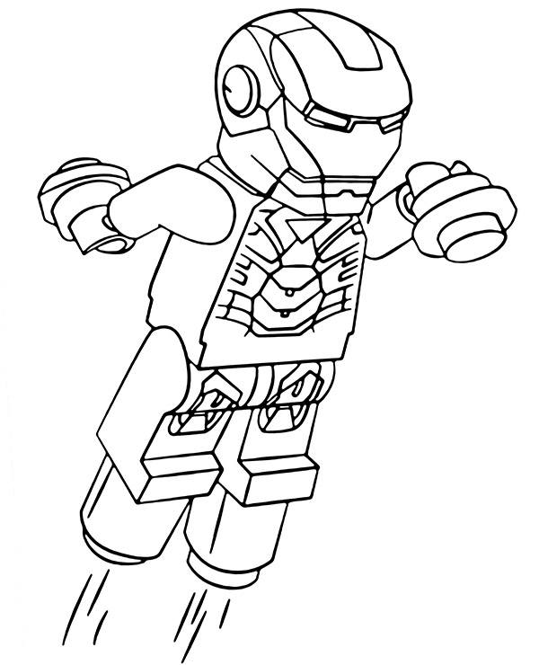 Iron Man coloring page LEGO style - Topcoloringpages.net