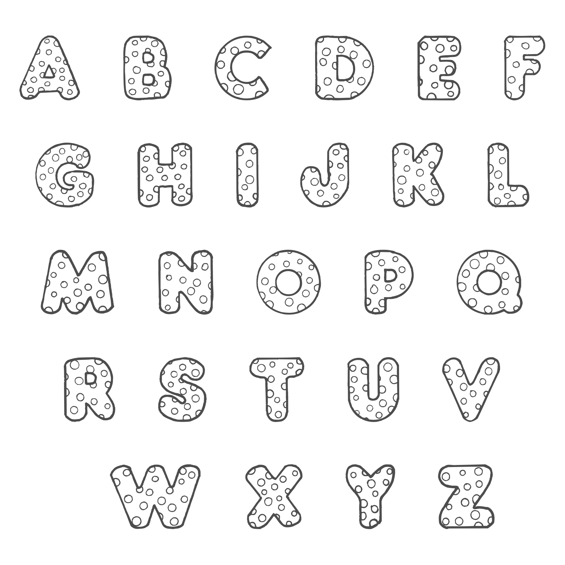 10 Best Polka Dot Printable Alphabet Letters - printablee.com