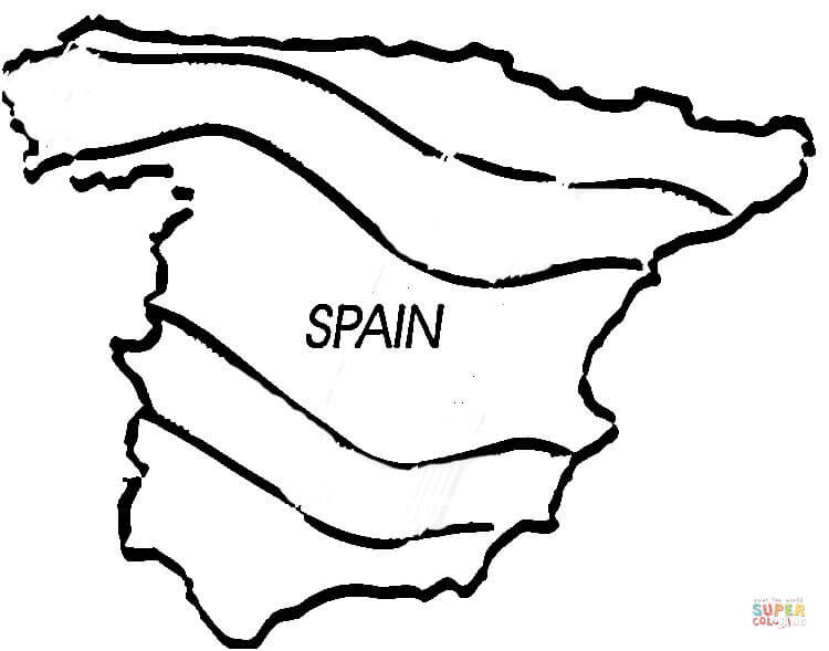 Map Of Spain coloring page | Free Printable Coloring Pages - ClipArt Best -  ClipArt Best
