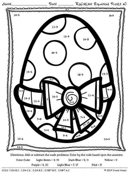 easter egg coloring by numbers - Clip Art Library