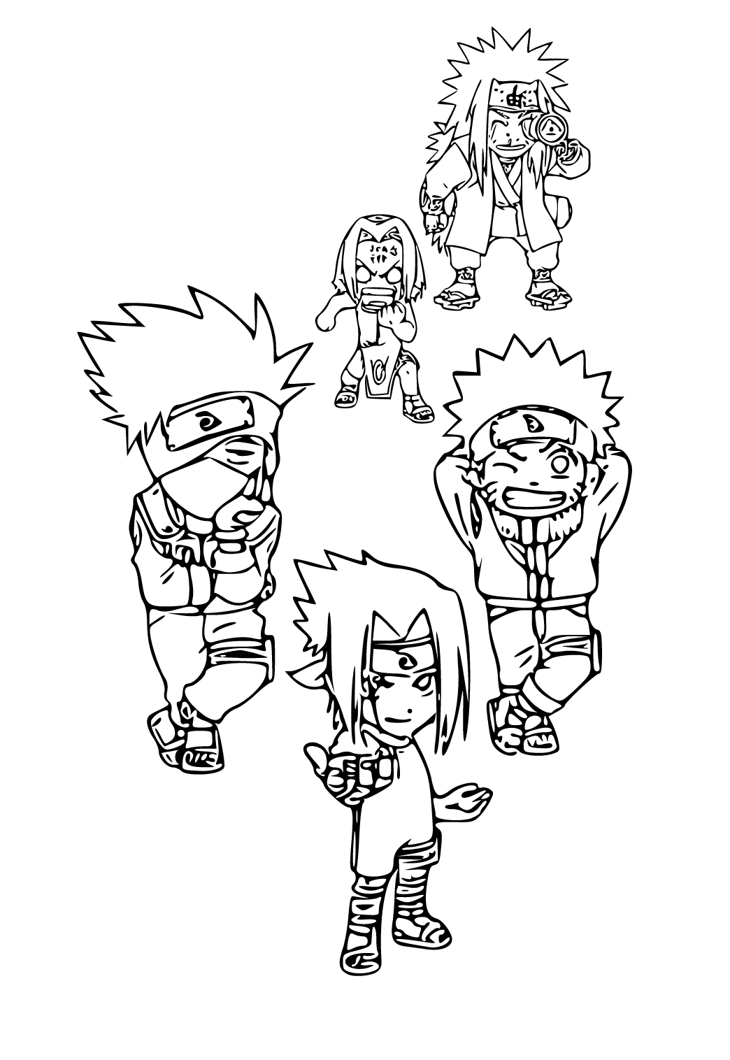Free Printable Naruto Five Coloring Page, Sheet and Picture for Adults and  Kids (Girls and Boys) - Babeled.com