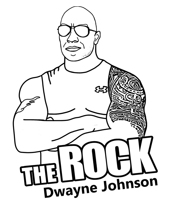 Dwayne Johnson Coloring Page - Free Printable Coloring Pages for Kids