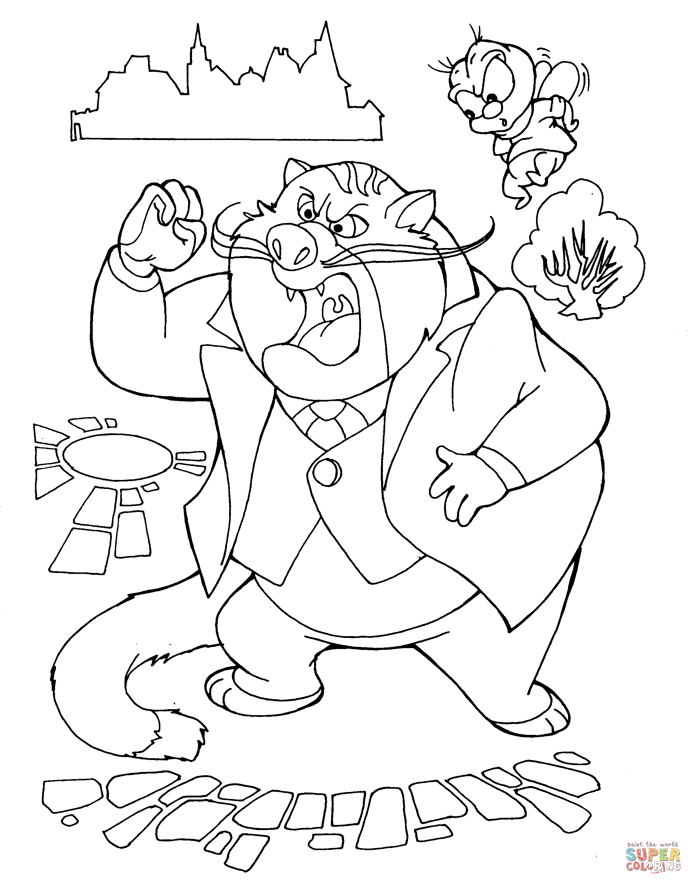 Fat Cat Is Mad coloring page | Free Printable Coloring Pages
