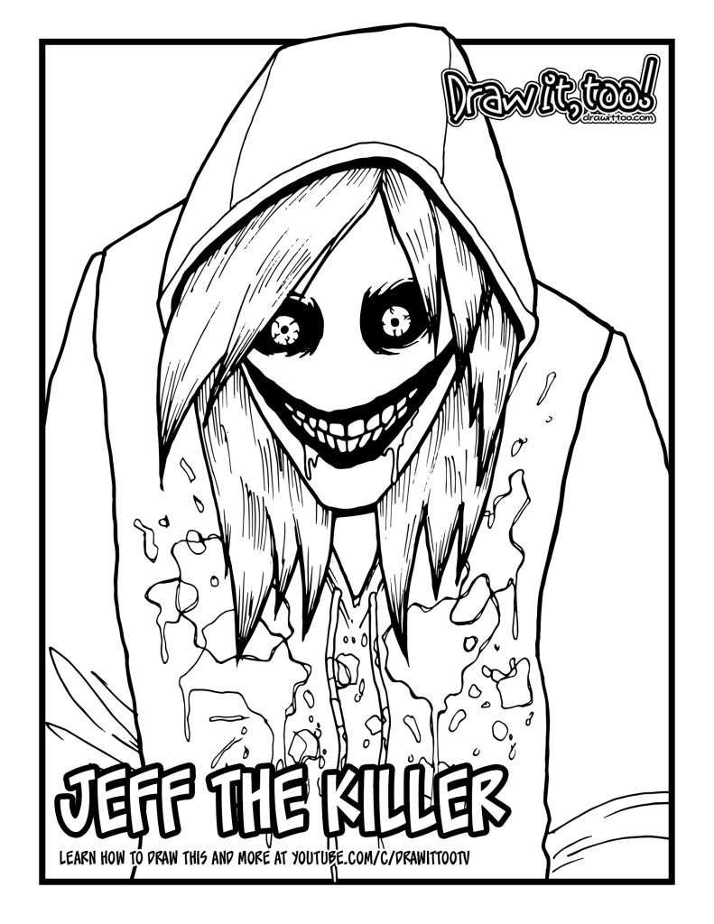 Jeff The Killer Coloring Pages - Coloring Home.