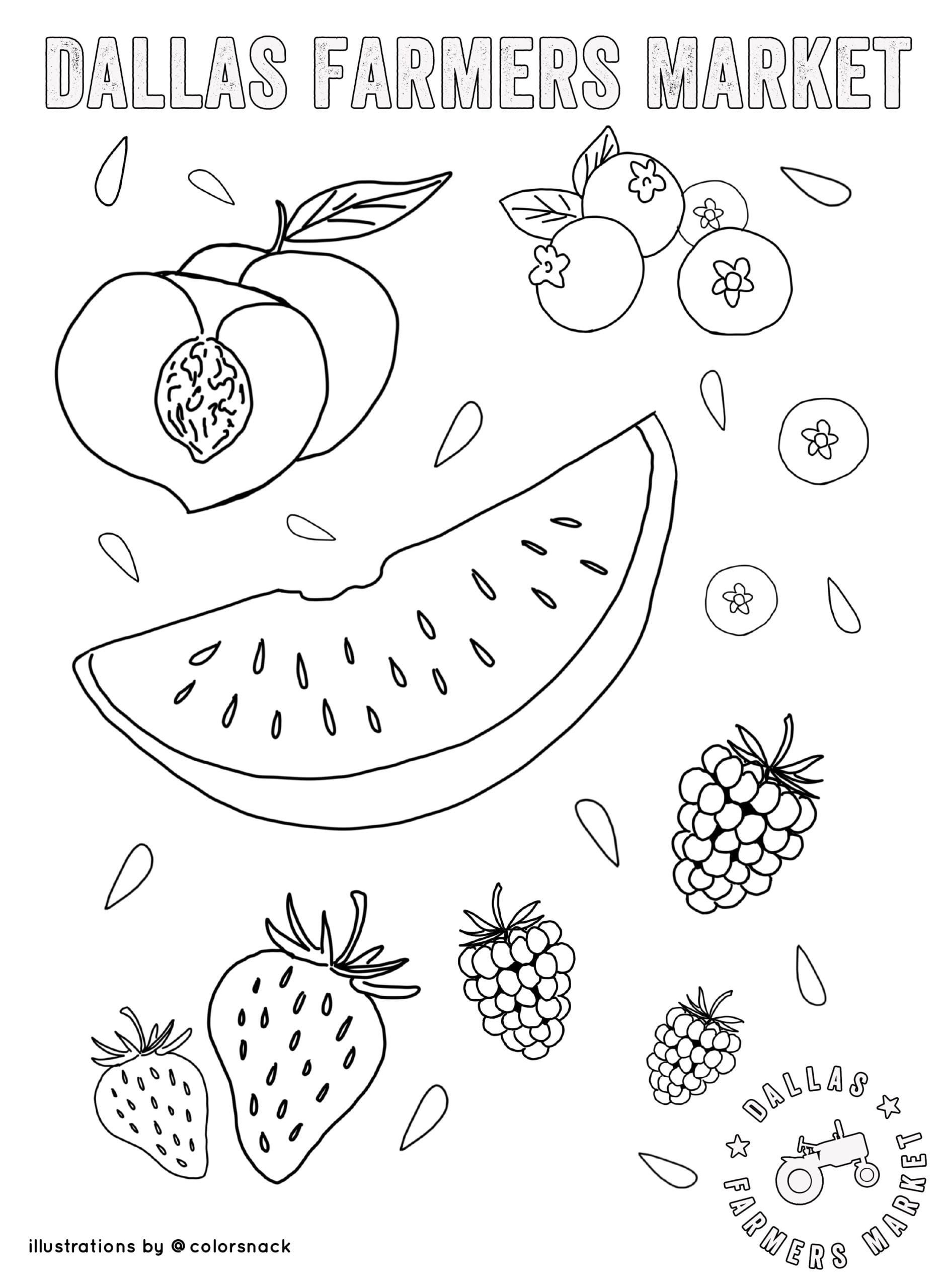 Market Coloring Pages - Coloring Home