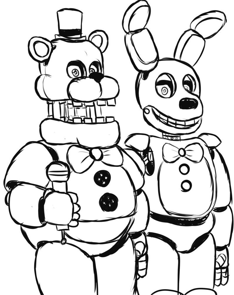 Fredbear And Springbonnie by CosmicTangent92 | Fnaf coloring pages, Spring  coloring pages, Coloring pages
