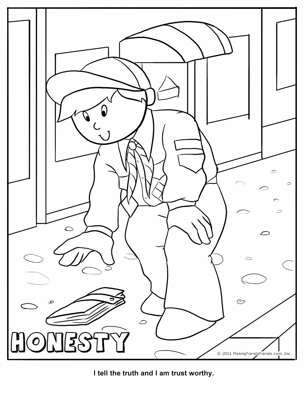 Honesty coloring pages