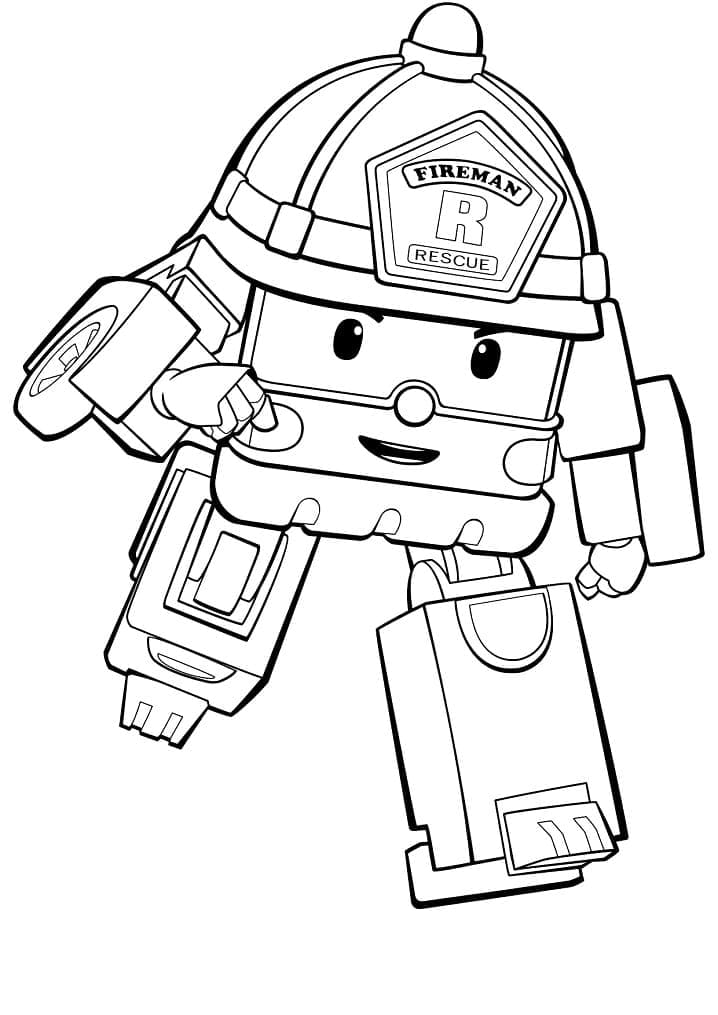 Robocar Poli 20 Coloring Page - Free Printable Coloring Pages for Kids