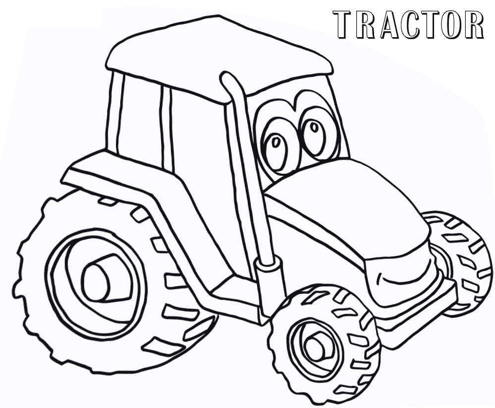 Tractor 1 Coloring Page - Free Printable Coloring Pages for Kids