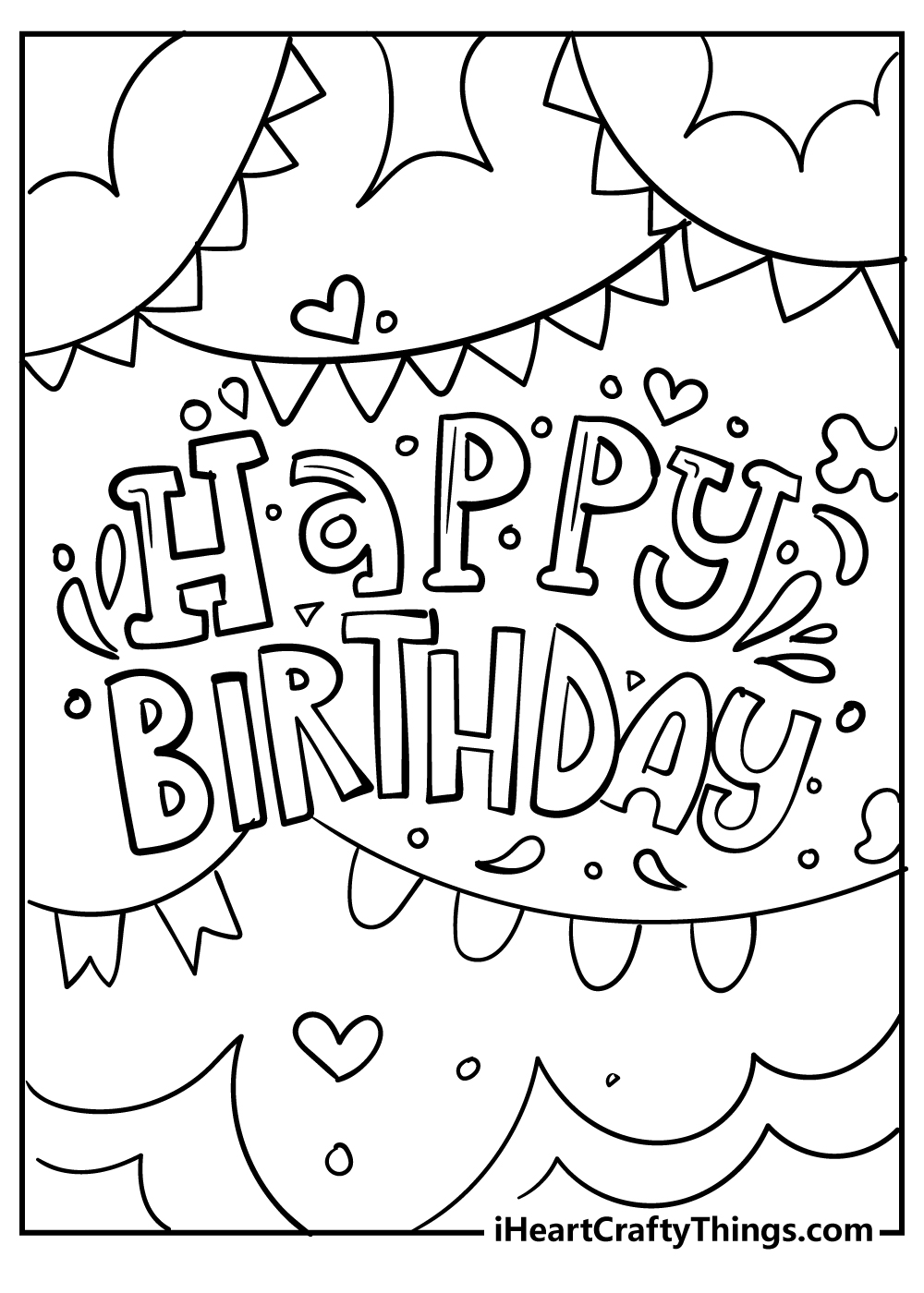 Printable Happy Birthday Coloring Pages (Updated 2023)