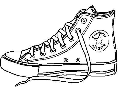 Converse shoe lineart | Desenhos de sapatos, Desenho de morcego, Tenis  desenho