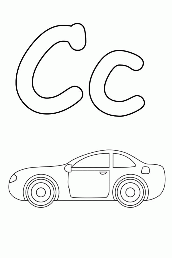 Letter C - Coloring Pages for Kids and for Adults