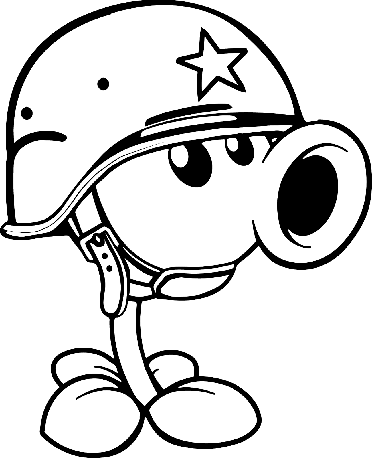 Peashooter Coloring Pages.