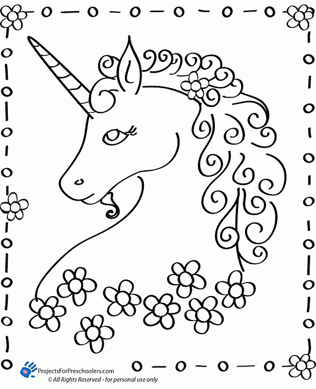 Preschoolers Free Coloring Pages Of Unicorn Color Numbers, Good ...