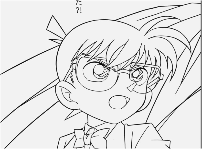 Japanese Coloring Pages Footage Stunning Detective Conan Coloring ...