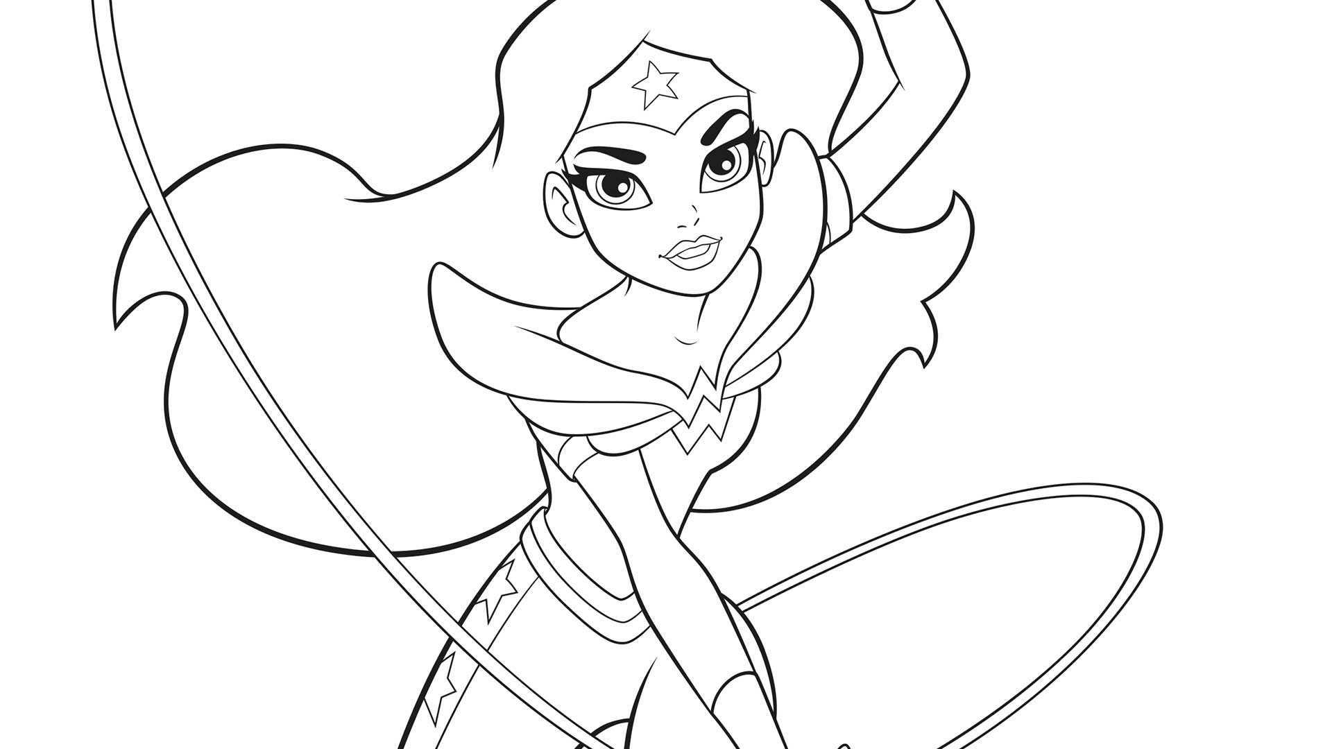 Coloring : Superhero Girlsg Wonder Woman Girl Pages Super Hero For ...