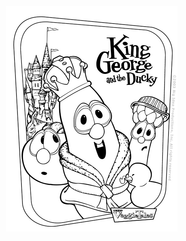 coloring pages veggietales in the house