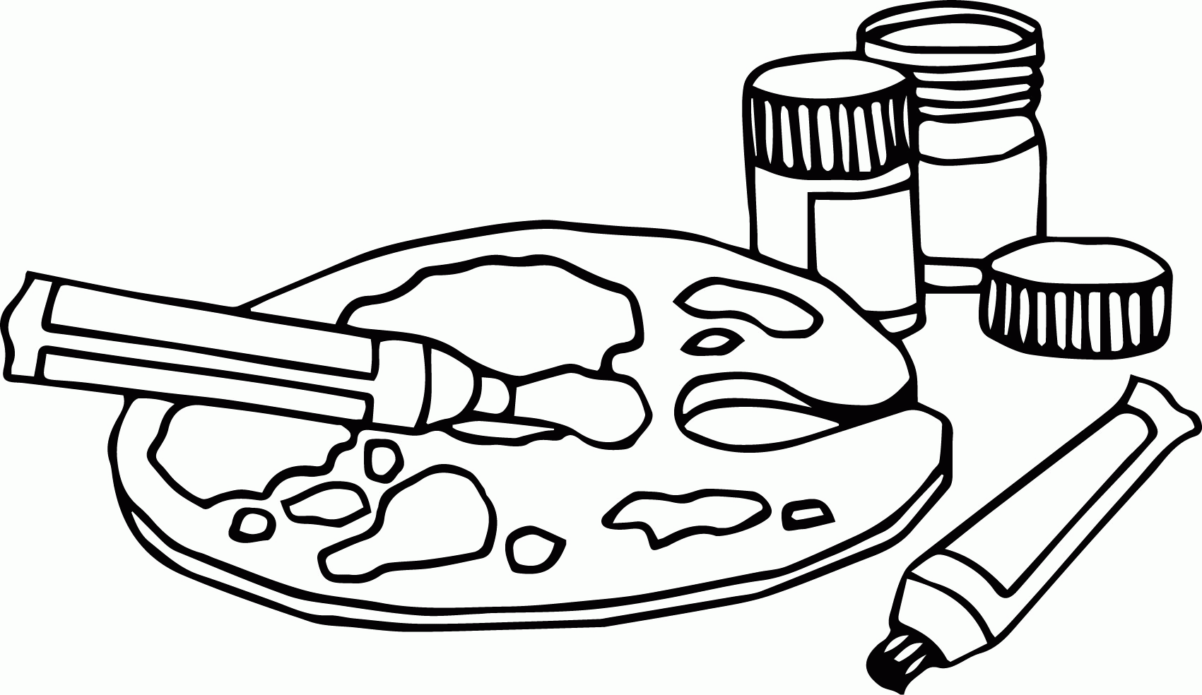 Painting Coloring Page - Coloring Home